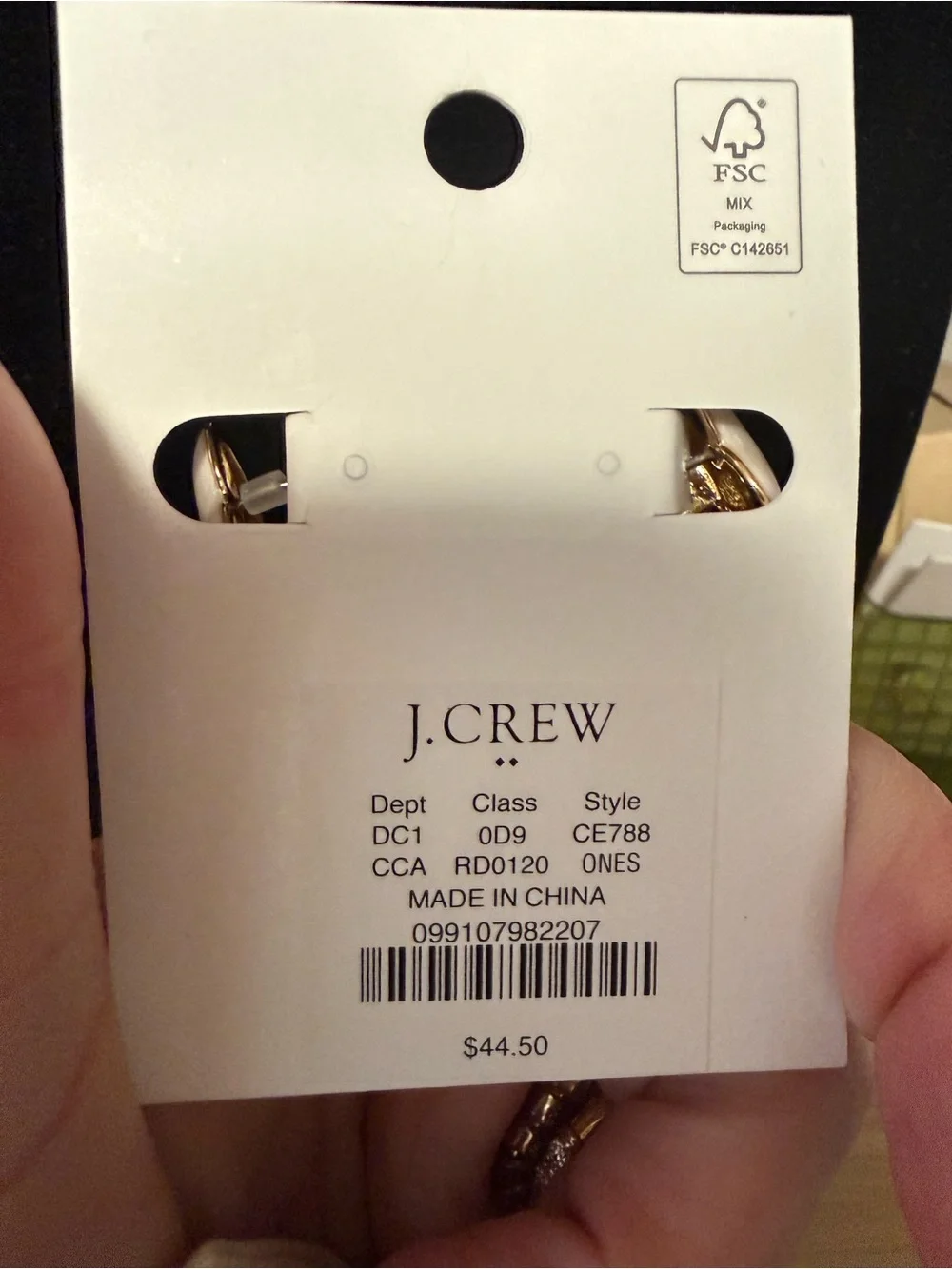 J.Crew Reversible Heart Post Earrings | NWT | Hypoallergenic | $44.50 Retail
